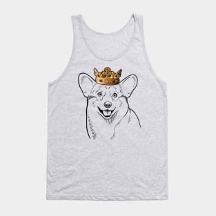 Pembroke Welsh Corgi Dog King Queen Wearing Crown Tank Top